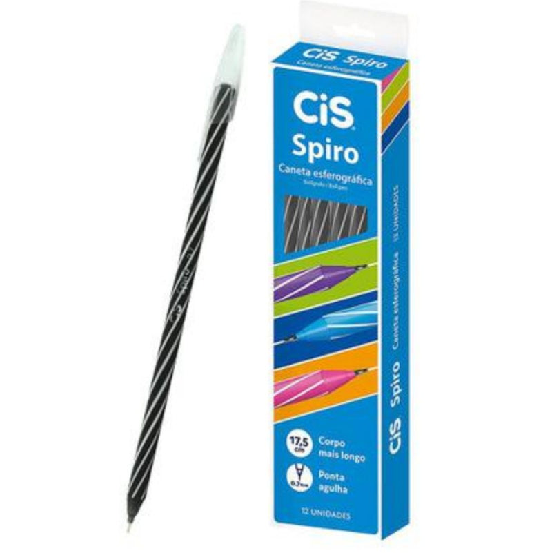 CANETAS CIS SPIRO 0.7MM ESFEROGRÁFICA