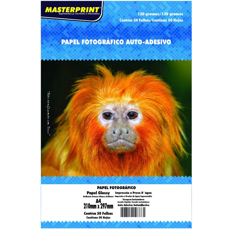 PAPEL FOTO ADESIVO COM 50 FOLHAS