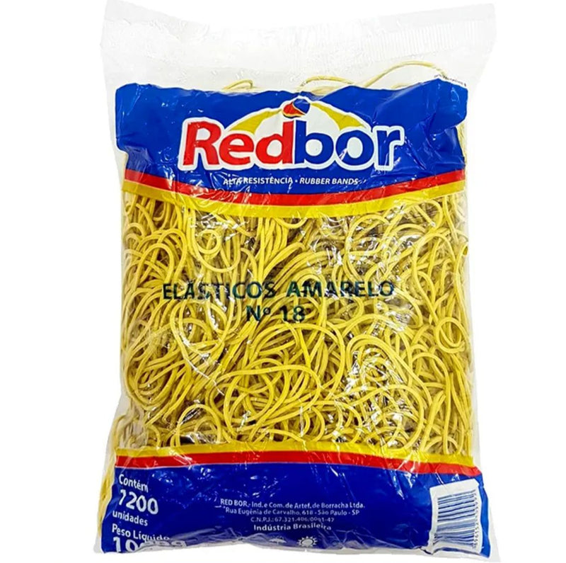 ELÁSTICOS AMARELOS 1200 UNIDADES REDBOR