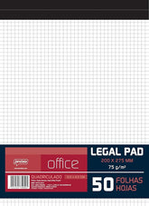 Caderno Blocado Univ Legal Pad Quadriculado 5X5mm