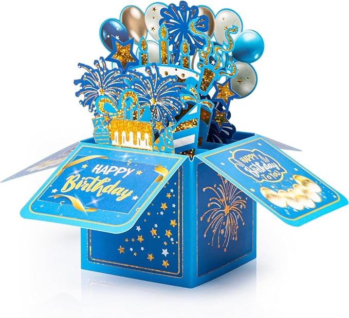 Sweet 3D Cartão Pop Up de Feliz Aniversário com Envelopes